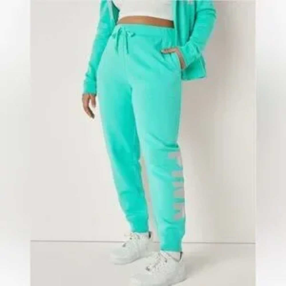 VS PinkTeal joggers with Silver Logo XS